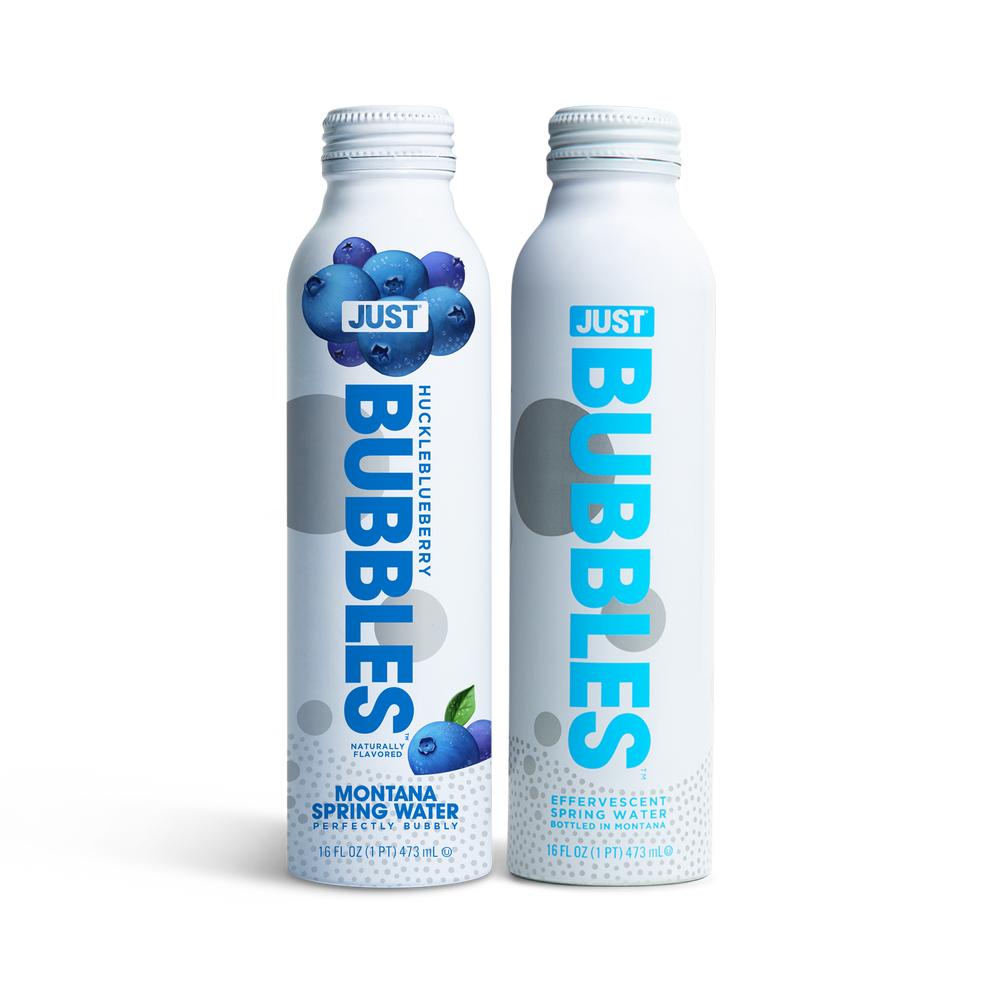 HuckleBlueberry Bubbles & Original Bubbles Bundle-- 16 fl oz | 24 Pack