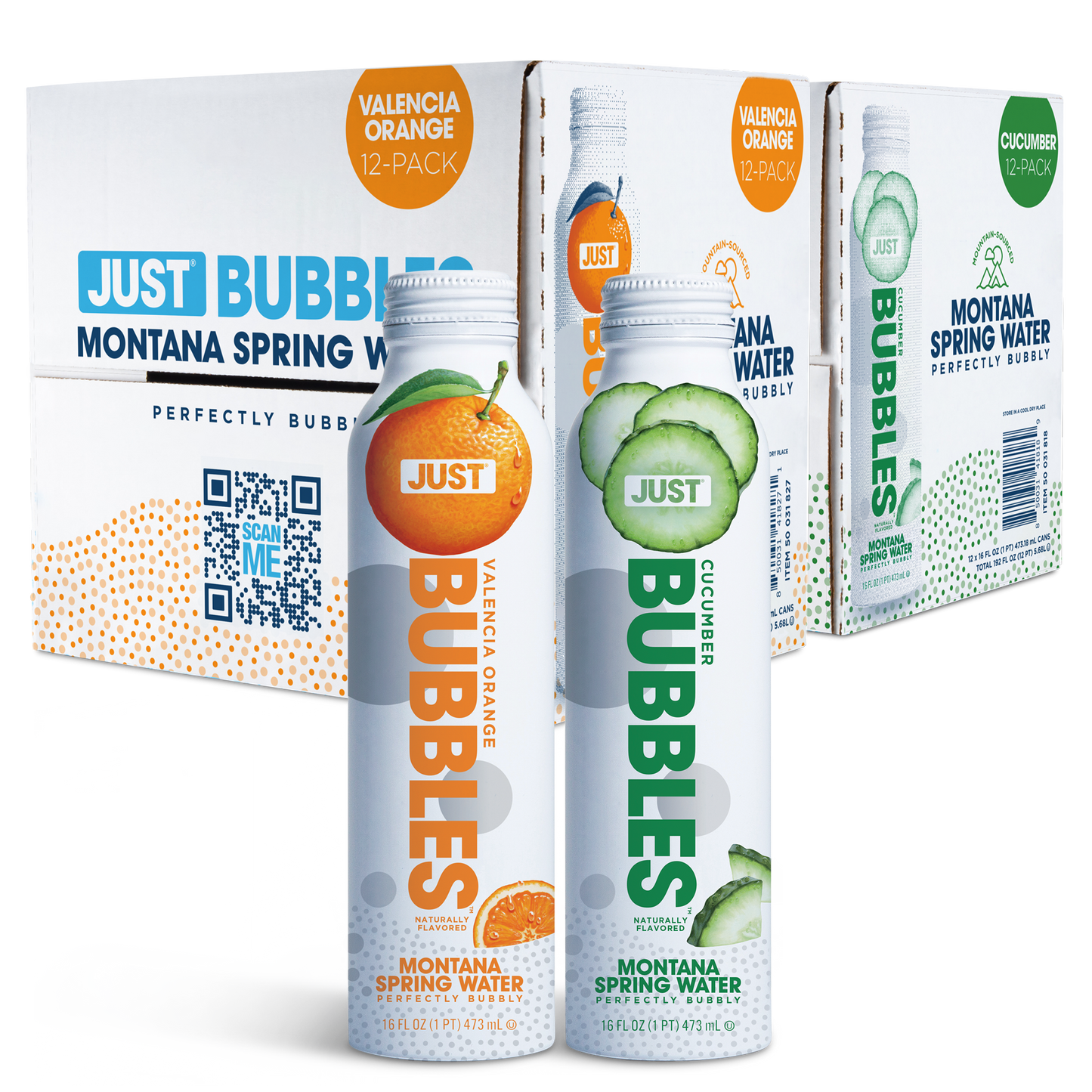 Valencia Orange Bubbles & Cucumber Bubbles Bundle-- 16 fl oz | 24 Pack