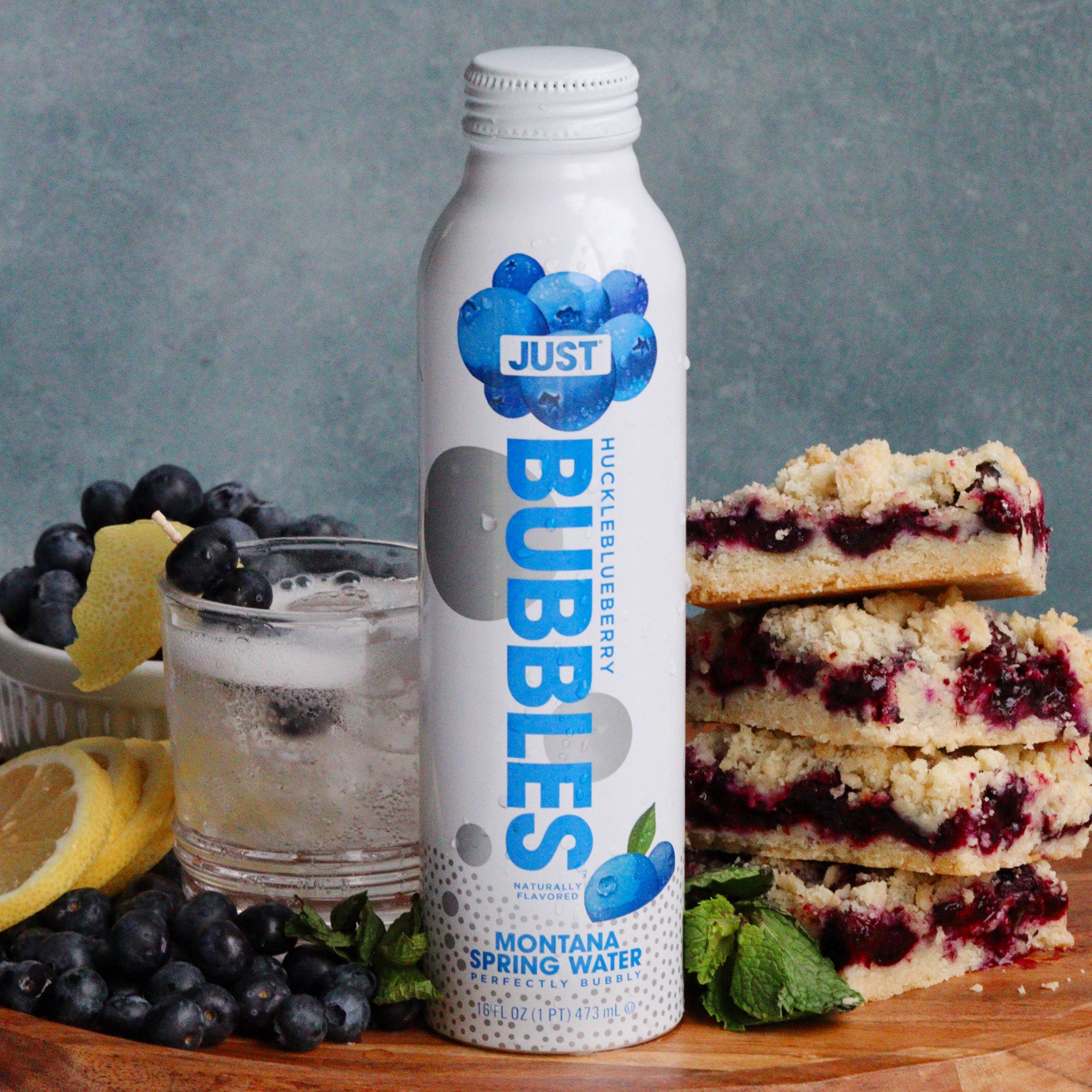 HuckleBlueberry Bubbles-- 16 fl oz | 24 Pack - JUST WATER