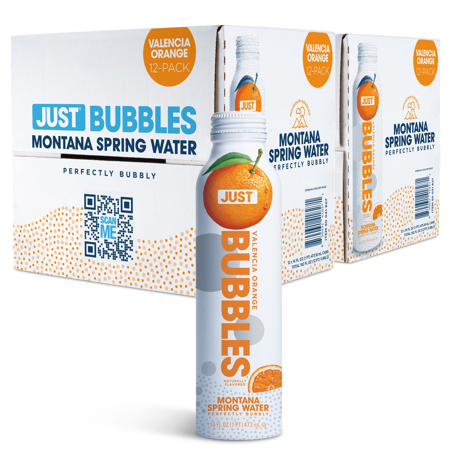 Valencia Orange Bubbles-- 16 fl oz | 24 Pack - JUST WATER