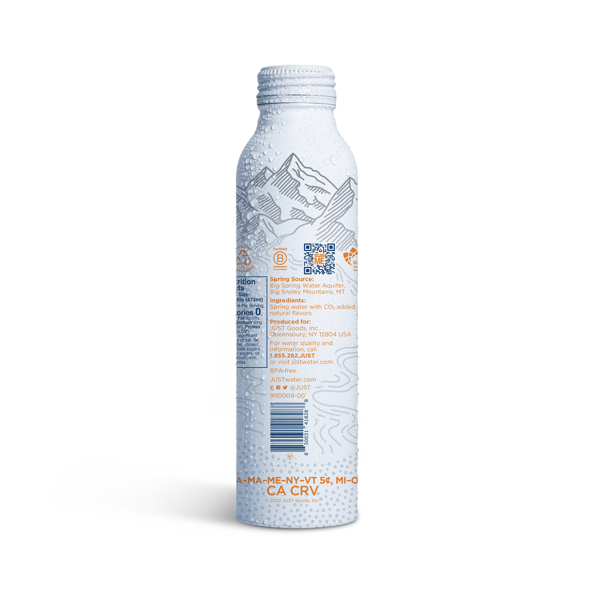 Valencia Orange Bubbles-- 16 fl oz | 24 Pack - JUST WATER
