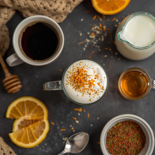 Orange Cardamom Sparkling Cappuccino