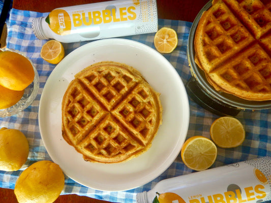 Glazed Lemon Poppy Seed Waffles