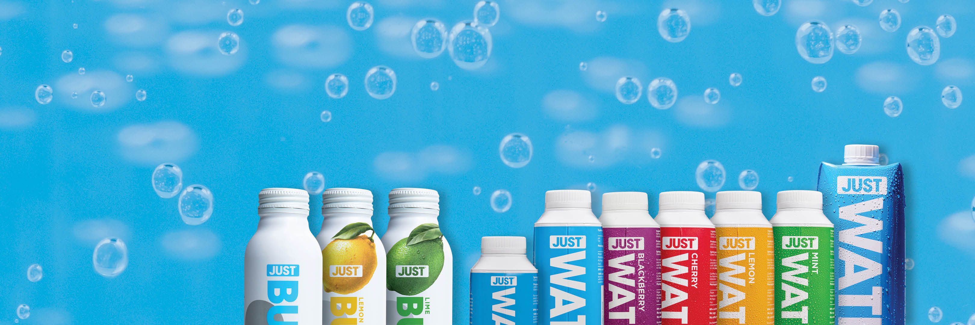 JUST WATER MULTIPLE FLAVOR COLLECTION BANNER
