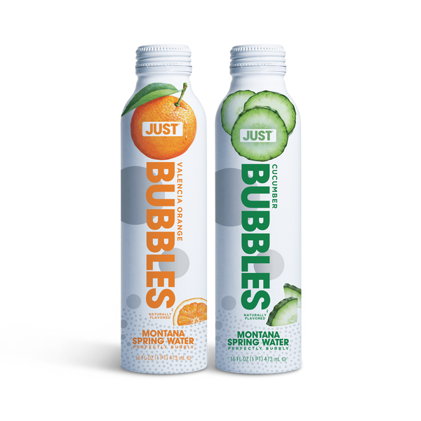 JUST Bubbles Sparkling Valencia Orange & CucumberFlavored Spring