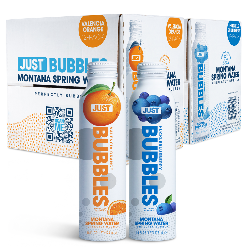 JUST Bubbles Sparkling Spring Water, Carton 24 Pack (16.9 fl oz) – JUST  WATER