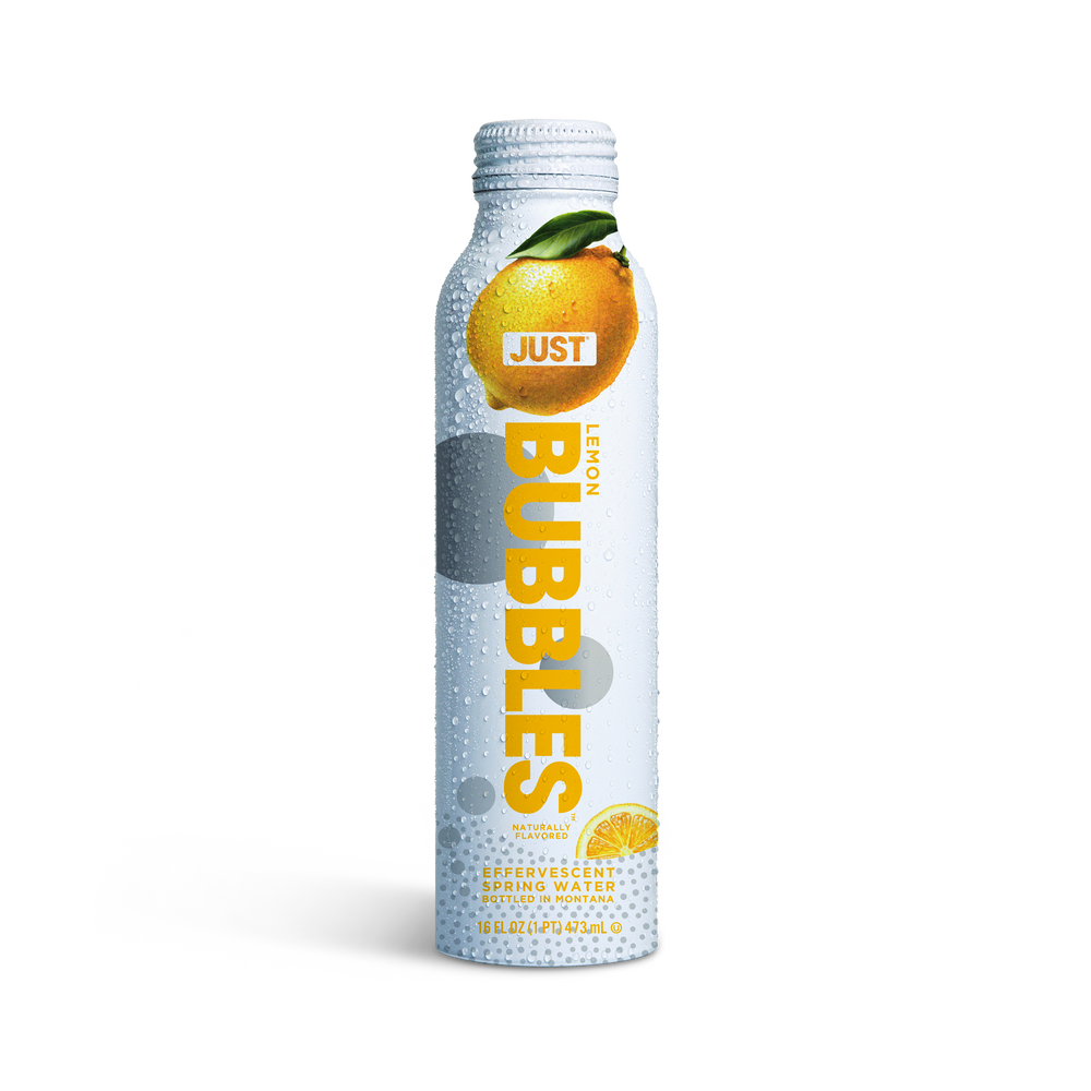 JUST Bubbles Sparkling Spring Water, Carton 24 Pack (16.9 fl oz
